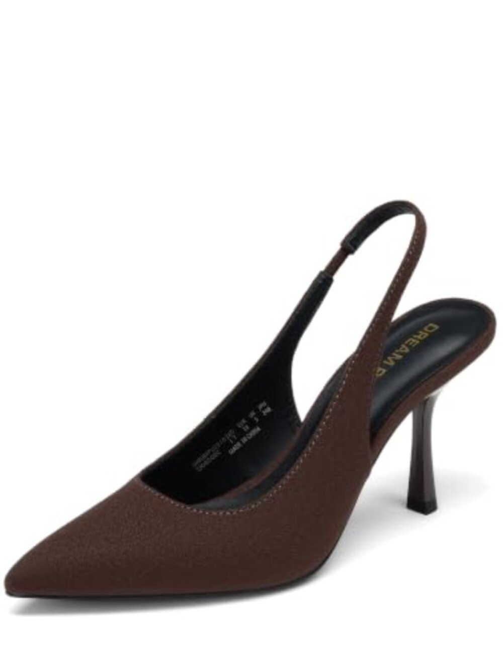 Women's Slingback Stiletto Heels Pointed Toe Faux Suede Pumps